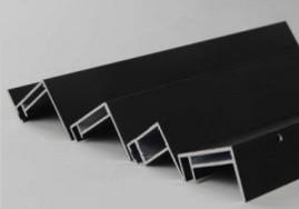 China Black Anodized Aluminum Solar Panel Frame For Roof and Ground for sale