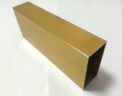 China Golden Anodized Aluminum Extrusion Profiles For Sliding Aluminum Windows for sale