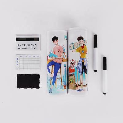 China Multi Function Newmebox Cartoon Sunny Boy Pencil Case With Calculator For Students School Plastic Pencil Case for sale