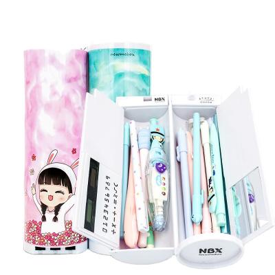 China Multifunctional Unusual Cute Password Lock NBX Pencil Case Animal Design Kids School Stationery Box for sale