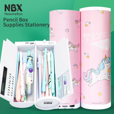 China Multifunctional Unusual Cute Password Lock NBX 3-Digit Combination Master Code Lock Pencil Case School Stationery Box for sale