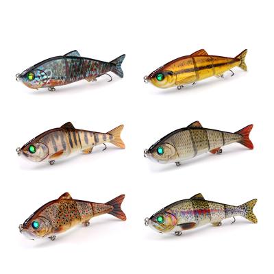 China 2022Hot new colorful 3d bass tackle fishing lure eye bath action joined sections swimbait YE-XVVMJ04-5 for sale