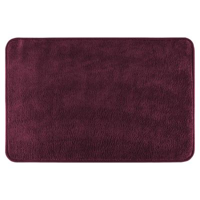 China Sustainable Wholesale Custom Claret Polyester Fiber/PVC Bath Mat Good Quality Non-Slip Sheet Floor Mat for sale