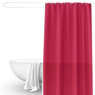 China Sustainable High End Hotel Bathroom Mat Set Wholesale Waffle Bath Curtain With Peva Shower Curtain Customization for sale