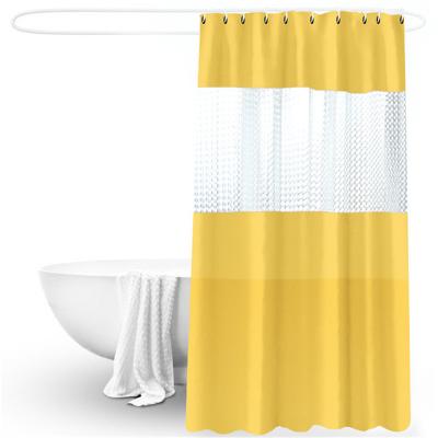 China Sustainable High End Hotel Bathroom Curtain Plus Shower Wholesale Custom Bath Curtain Shower Curtain for sale