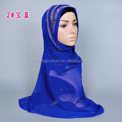 China Fashion Breathable Plain Shawl Scarf Top Selling Muslim Women Head Cotton Stone Hijab for sale