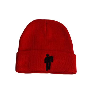 China Amaozn COMMON Hot Sale Character Unisex Winter Men And Women Real Wool Knitted Beanies Hat Billie Eilish Mens Winter Hats ChristmasGift for sale