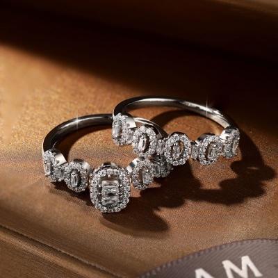 China Dylam FASHIONABLE 2022 New Arrival Women Jewelry Luxury Accessories Pave 5A Wand Cubic Zirconia Stackable Wedding Rings for sale