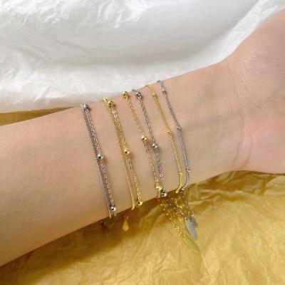 China TRENDY Dylam Personalized Custom Jewelry Snake Chain Sterling Silver S925 Custom 18K Gold Plated Luxury Love Bead Charm Bracelets for sale