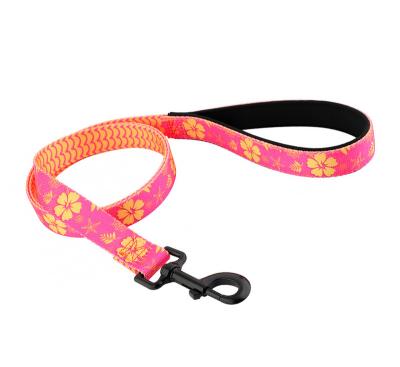 China 2022 Customized New Pet Leashes Wholesale High Quality Dog Heat Transfer 4ft 6ft Nylon Dog Leash For Dog Walking for sale