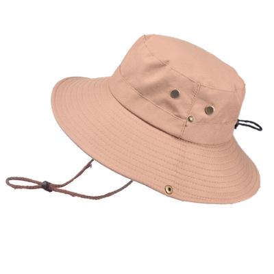 China Character Customize Fisherman Hat Summer UV Protection Safari Cap Outdoor Hunting Bucket Hat for sale