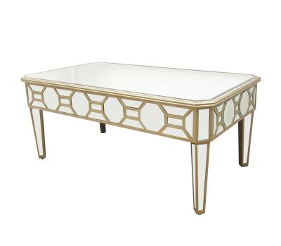 China Eco-friendly mirror material light luxury home coffee table gold coffee table decor coffee table living room furniture for sale