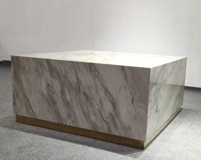 China Modern Marble Table Style Square Marble Coffee Table Side Table for sale