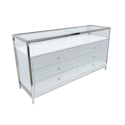 China White Modern Storage Drawer Dresser Bedroom Wood Dressers 6 Drawers Bedroom Furniture for sale