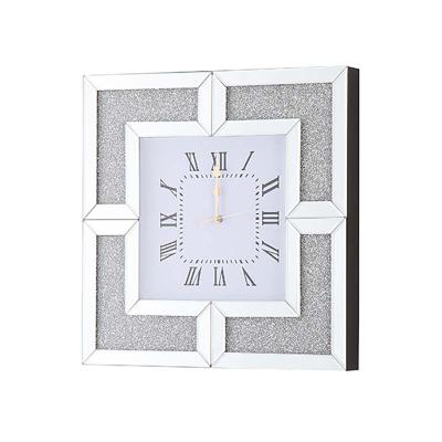 China Wholesale Contemporary Crushed Hardware Diamond Clock Wall Clock Metal Wall Clock Eco-friendly Material Home Decoration for sale