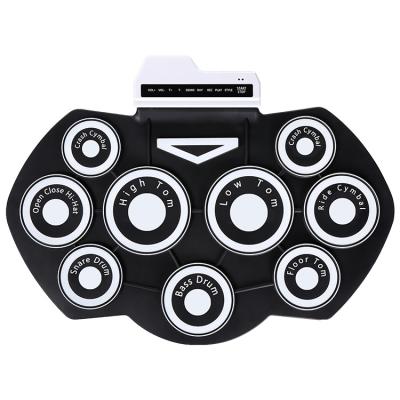 China HiFing Portable Electronic Drum Set, Silicon Digital Roll Up Drum Kit For Kids And Adults With Sticker for sale