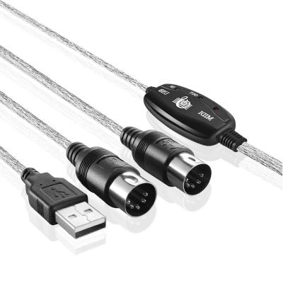 中国 IN-OUT Interface Musical Converter/Adapter HiFing MIDI USB Cable with 5-PIN DIN MIDI Cabl N3H5 販売のため