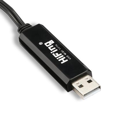 China Hifing Midi 5-pin Din Cable MIDI A USB IN-OUT Interface Converter For Music Keyboard To Pc Mac Lap for sale