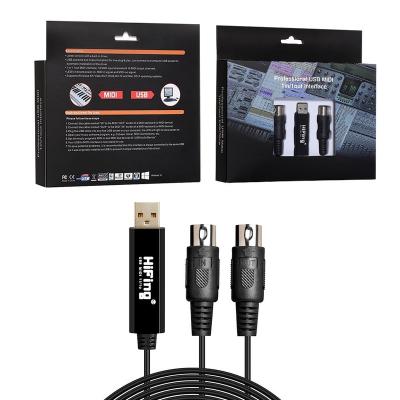 中国 HiFing MIDI USB Cable In-Out Interface Converter For PC To Music Keyboard Adapter Mac Lap 販売のため