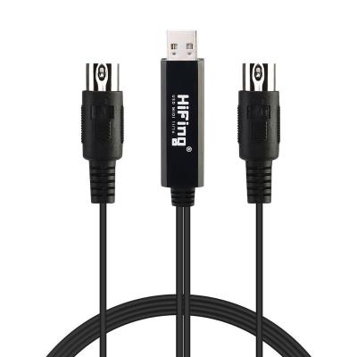 中国 HiFing 5-PIN DIN Plug MIDI Cable Adapter Converter USB MIDI Interface From Piano Keyboard To Computer 販売のため