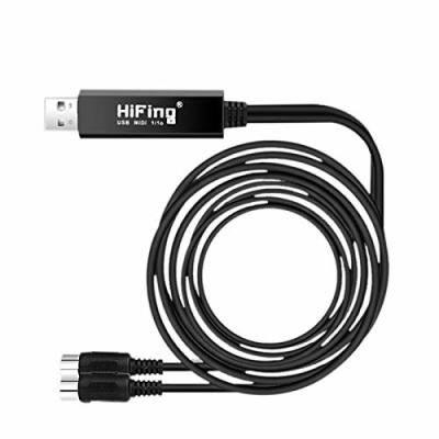 China USB midi cable with CE,RoHS certificates, USB to MIDI Interface Adapter Cable MIDI In & Out Lead XP Vista for sale