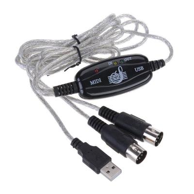 China USB to Midi Cable Converter Adapter Keyboard Piano USB MIDI Interface For Wins Mac PC à venda