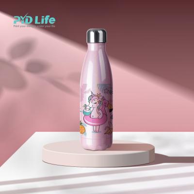 China PYD Stocked Life Mother's Day 2022 Custom Gifts 17oz 500ml Cola Shaped Sublimation Glitter Water Bottles With Custom Logo for sale