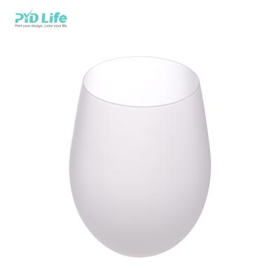 China PYD Modern Life RTS Wholesale 17oz 500ml Sublimation Custom Stemless Wine Frosted Glass Tumbler Cup Logo Blank Sublimation Tumbler for sale