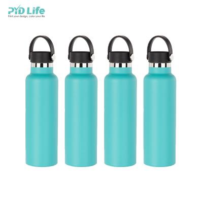 China PYD Life Powder Coating 20oz 600ml Double Walled Stainless Steel Sports Water Bottles Bulk With Handle Lid for sale