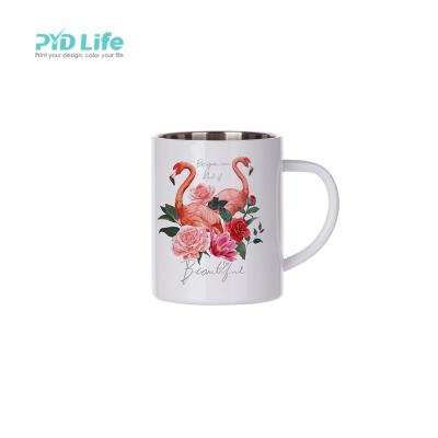 China PYD Sustainable Life Wholesale Custom Logo 15oz 450ml Sublimation Stainless Steel Coffee Blank Camping Mugs for sale