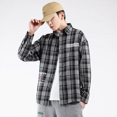 China Viable Manufacturers Supply High Quality Mens Plaid Shirt Button Down Long Sleeve Plaid Shirt for sale