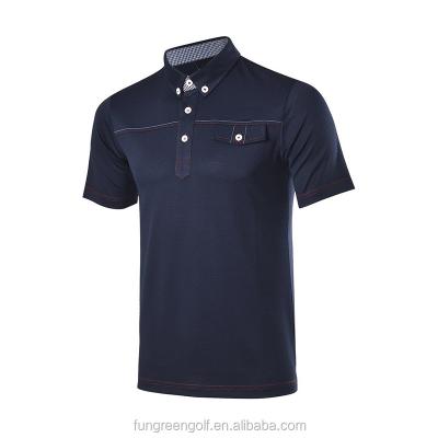 China Custom OEM Anti-pilling Mens Golf T-shirts Polyester Golf Polo Shirt For Men for sale