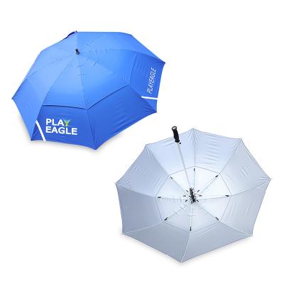 China Asian Zen Outdoors Sunny And Rainy Umbrella 32 Inch Semi-automatic Golf Bumbershoot Rubber Umbrellas Handle for sale