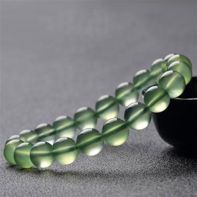 China Gift jewelry promote blood circulation and natural crystal green fortune Cape of Good Hope Japan increase vitality Prehnite bracelet men and women and South Korea lovers for sale