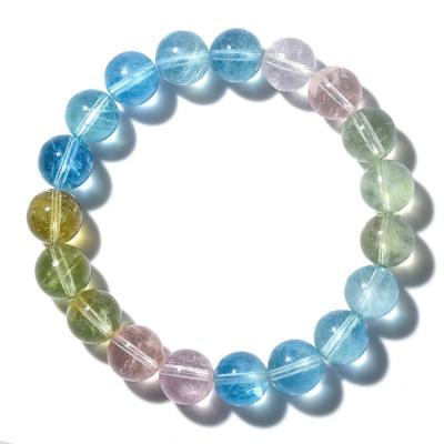 China Promote Morgan Stone Bracelet Natural Candy Circulation and Blood Increase Vitality Ice Crystal Pink Blue Green Jewelry Gift for sale