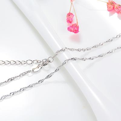 China 16/18 inch FASHIONABLE 925 Sterling Silver Jewelry Solid Silver Italian Necklace Chain For Women for sale