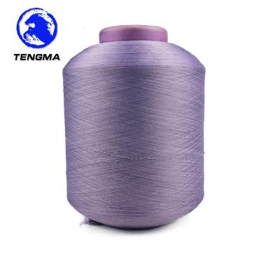 China Spandex covered yarn TMMade in china dope dyed polyester spandex covered yarn for headwear for sale