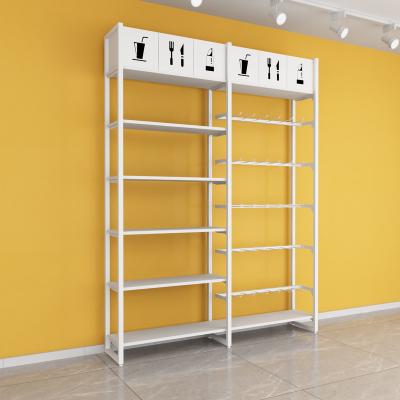 China Easy installation Metal Display Stands Shopping Mall Goods Shelf Store Shelves for sale