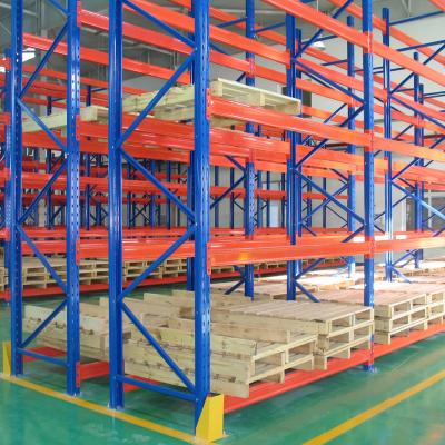 China Easy installation Long span warehouse pallet racks heavy racking Q235B material iron shelves for sale