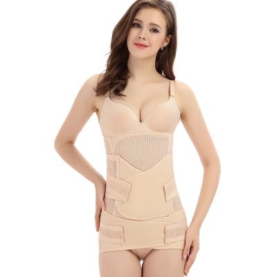 China GN Antibacterial Women's Corset Mother and Baby Mesh Postpartum Three-piece Set Breathable Abdomen Belt Waist Support Belt for sale