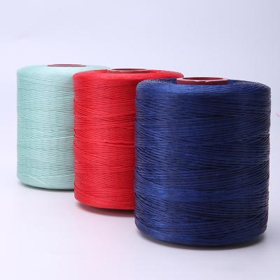 China Sustainable 0.8MM sofa hand sewn leather flat wax thread 240 color large roll 680 meters South American braided cord 210D flat wax thread for sale