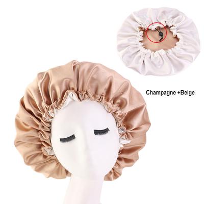 China European and American Style Abeis Custom Logo Soft Bonnets and Satin Hair Wraps Double Sided Hood for sale