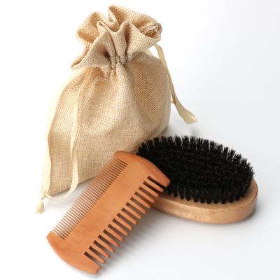 China Beauty Care Makeup Tools Abeis Hot Selling Comb Brush Beard Set Beard Brush Care Tool Double Sides Comb Beard Brush Tool for sale