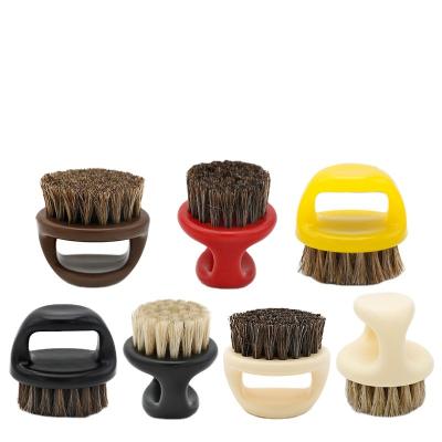 China Beauty Care Make Tools Abeis New Design Men Shaving Face Cleansing Brush Colored Boar Bristle ABS Handle Beard Brush for sale