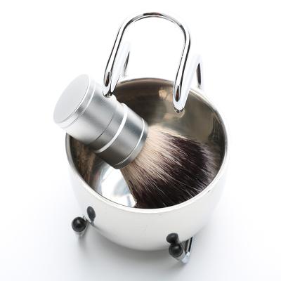 China Home Wholesale Private Label Abeis Boar Hair Aluminum Alloy Soft Two-Piece Beard Shaving Set for sale