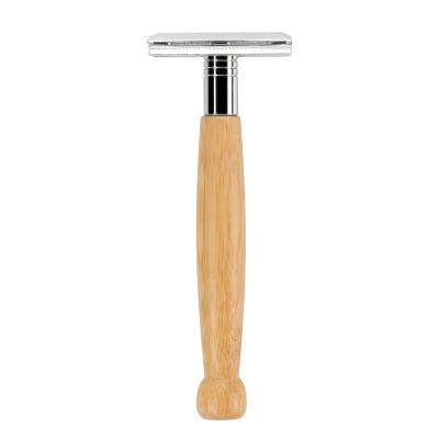 China New Product Simple High Quality Vintage Abeis Blade Wood Handle Manual Shaving Razors Replaceable Blades Double Sided Razor Shaving for sale