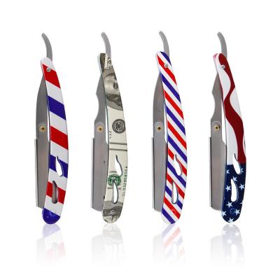 China New Style Abeis Stainless Steel Western Printing Razor Steel Retro Old-fashioned Razor Men Folding Razor Manual for sale