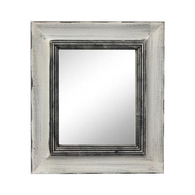 China Minimalist Beauty Decorative Antique Wall Mirror,Unique Distressed Rectangular Wood Framed Mirror-Wooden Wall Frame Buy for sale