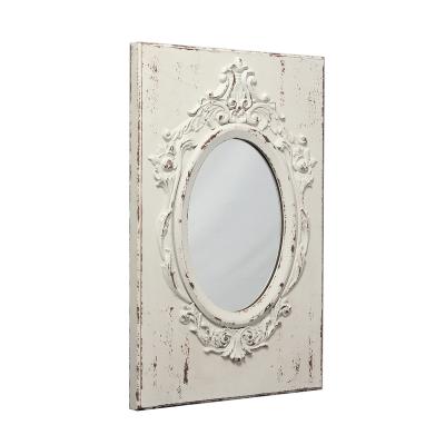 China Minimalist Rectangular Distressed Wood Frame Wall Mirror,Unique Rectangular Wood Framed Mirror-Buy Decorative Antique Beauty Wall Mirror for sale