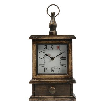 China Classic Desk Sit Pendulum Clock Vintage Rustic Vintage TV Clock Retro Alarm Clock Royalty Living Room Cabinet Imperial Cabinet Supply for sale